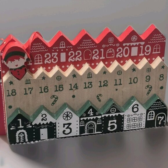 Wooden Santa's Elf Wooden Countdown To Christmas Advent Calendar - Picture 1 of 6